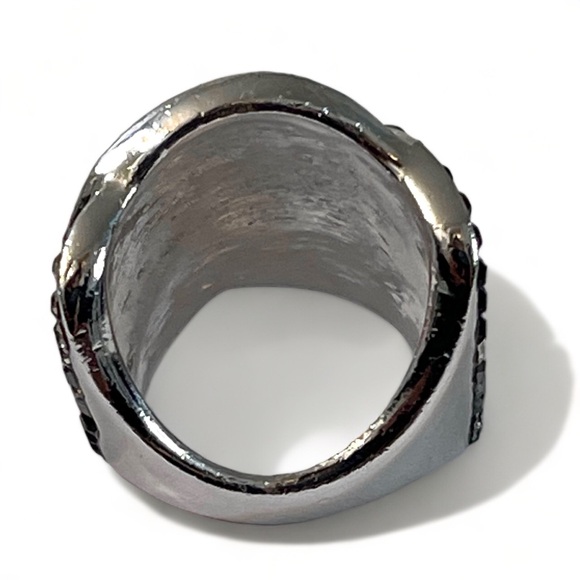 ❤️ Lia Sophia ‘Cocktail Hour’ Braided Rhinestone Statement Ring - Picture 4 of 5